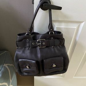 Cole Haan dark brown leather handbag. Gently used.